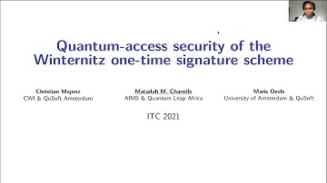 2021 ITC Conference: Quantum-Access Security of the Winternitz One-Time Signature Scheme