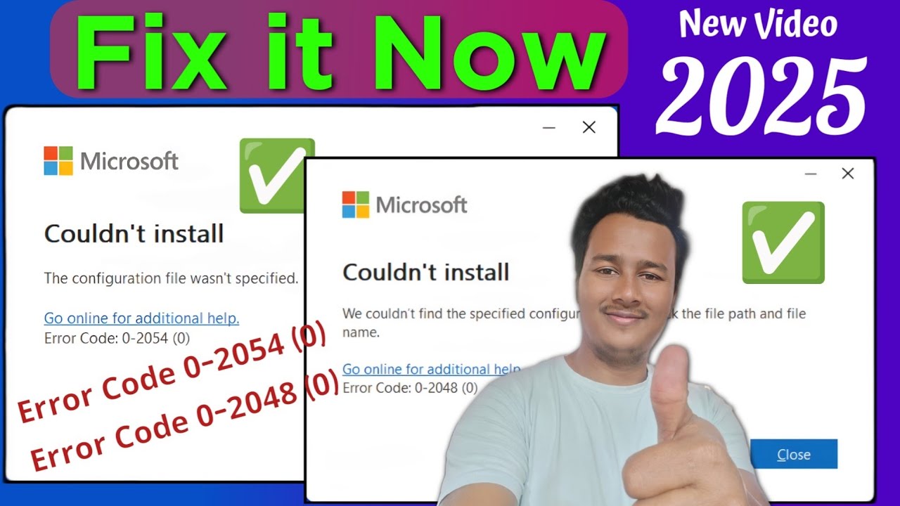 Fix MS Office Couldn't Install Error Code: 0-2048 (0) & Error Code: 0-2054 (0)    Step-by-Step Guide