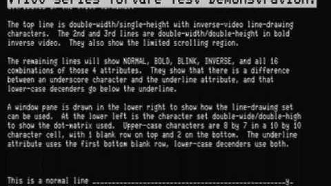 VT100 ASCII Animation: TortureTest