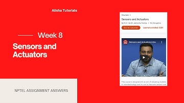 Sensors and Actuators Nptel Week 8 Assignment Answers Week 8 Solution #nptel2021