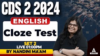 CDS 2 2024 Preparation | Cloze Test #2 | CDS 2 English Classes | By Nandini Mam