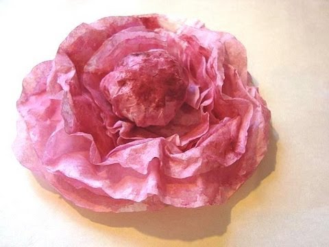 Paper Peony Flower From Coffee Filters You Paper Peony Flower From Coffee Filters
