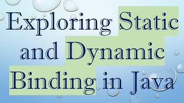 Exploring Static and Dynamic Binding in Java