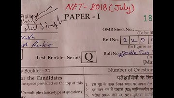 NET JRF UGC CBSE 08July,2018 Paper 1st Answer Key