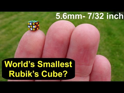 World's Smallest Rubik's Cube Puzzle (5.6mm or 7/32 inch) by Tony Fisher