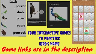 Interactive games / To practice bird's name / Holiday assignment / games screenshot 5