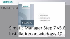 Simatic Manager Step 7 v5 6 Installation on windows 10