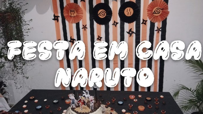 Kit Decoração Aniversário Festa Sakura Naruto 5 Display Centro de Mesa