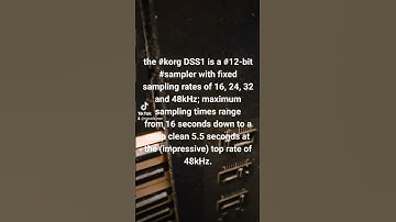the #korg DSS1 is a #12‑bit #sampler