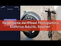 Recensione del Riceel Monopattino Elettrico Adulto, Scooter Elettrico Pieghevole con Freccia Direzio