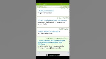 سورة الفاتحة مترجمة الى التركية سعد الغامدي -  Fatiha Arapça Türkçesine tercüme