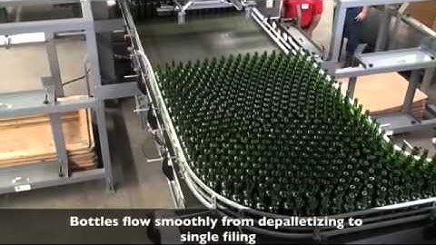 Depalletizer For Reverse Taper Bottles - A-B-C M108RT