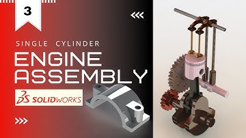 Single Cylinder Engine Assembly-Part 3|Solidworks Exercise for Beginners|Connecting Rod Cover|CURIOS