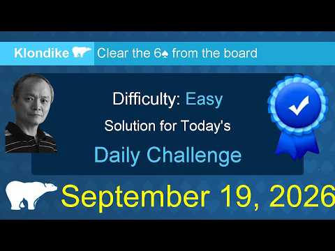 Microsoft Solitaire Collection: Klondike - Easy - September 19, 2026