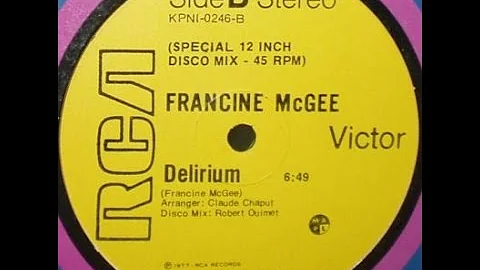 FRANCINE MCGEE. "Delirium". 1977. 12" original ver...