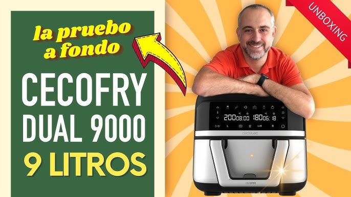 Freidora de Aire Cecotec Cecofry Advance Double 2580W, 9 litros, doble  cesto, 6