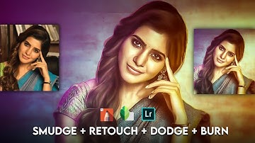 Smudge painting | Mobile Retouch | Color Dodge & Burn | Autodesk sketchbook Telugu photo editing