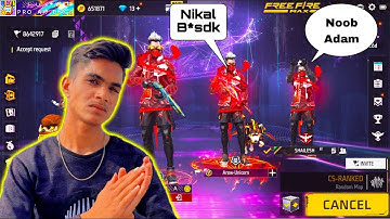 RANDOM V BADGE CALL ME NOOB !! PRANK ANGRY 😡 YOUTUBER !! GRANDMASTER PLAYER VS V BADGE YOUTUBER