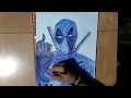 Drawing deadpool with ball open