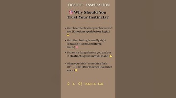 🎯 Why Should You Trust Your Instincts #shortsvideo #motivation #shortsviral2025