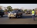 President mutharika long convoy from the airport