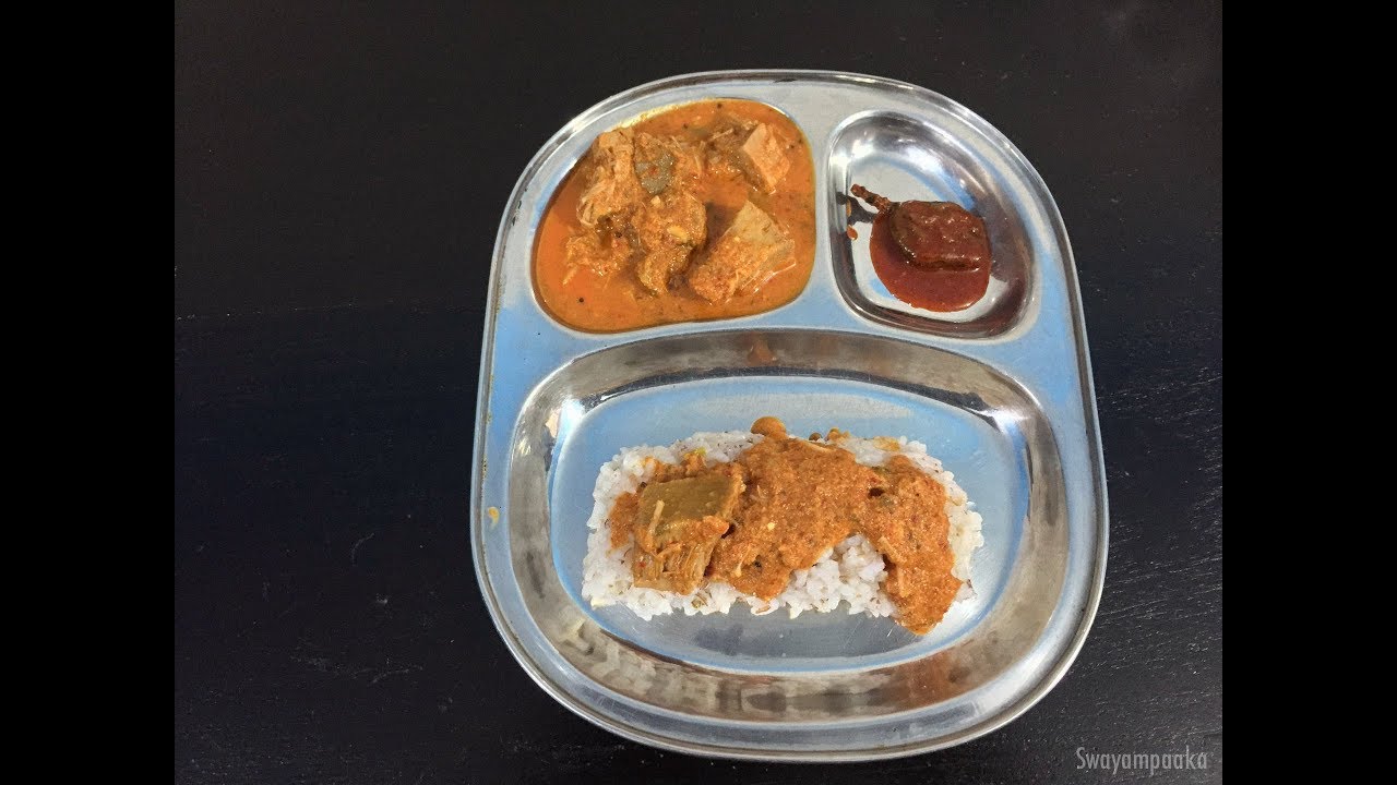 ಹಲಸಿನಕಾಯಿ ಹುಳಿ  ।  raw jackfruit sambar  |   Kannada Karnataka recipes