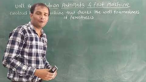 Post machine for well formedness of parenthesis