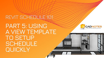 Using Revit View Template to Quickly Create a Schedule