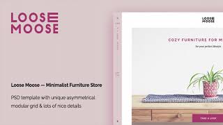 Loose Moose — Minimalist Furniture Store PSD Template | Themeforest Website Templates and Themes