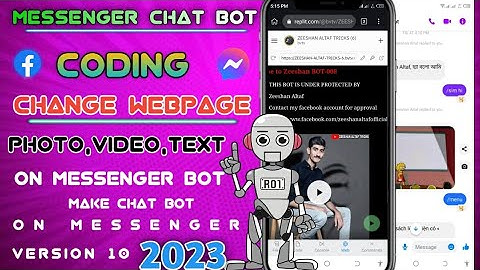 MAKE FREE FACEBOOK MESSENGER CHAT BOT 2023|HOW CHANGE WEBPAGE CODING|MESSENGER BOT USING PYTHON DEMO