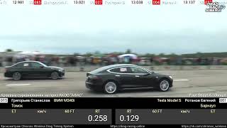 Tesla (Барнаул) vs BMW 340i Кубок РАФ по дрэг-рейснингу