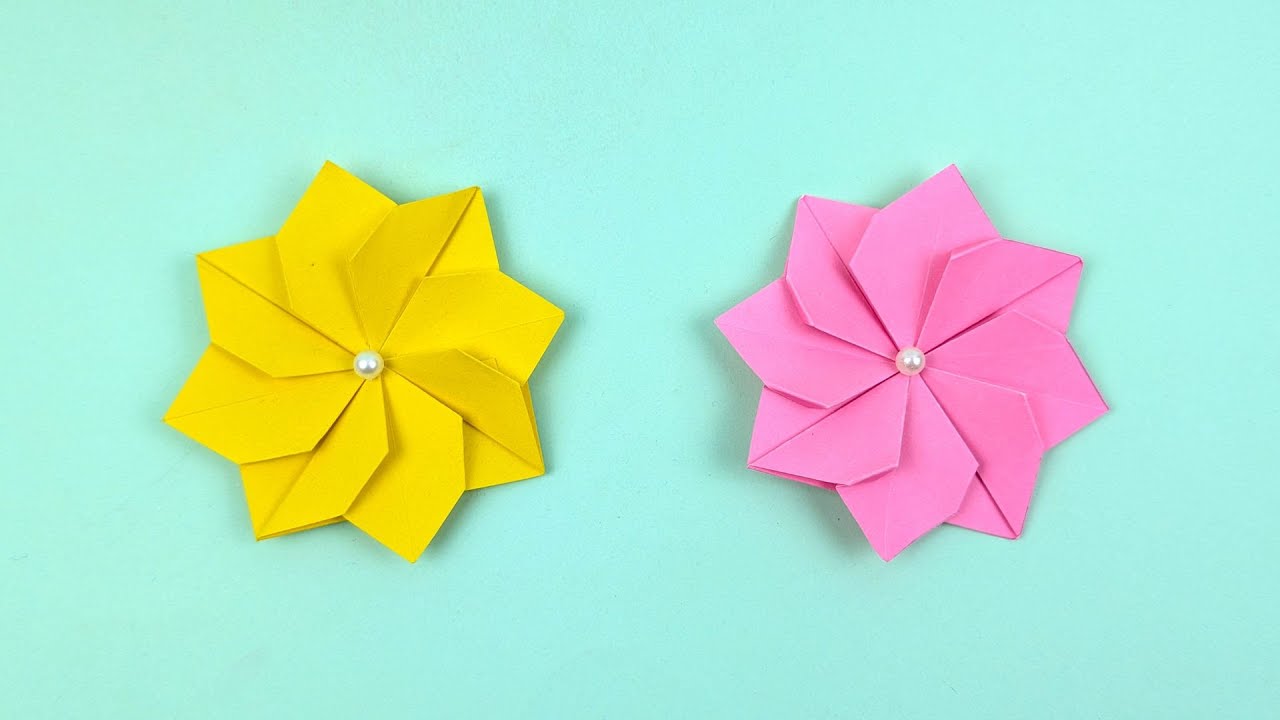 🌸 Comment faire une FLEUR en origami – Facile et magnifique ! - YouTube