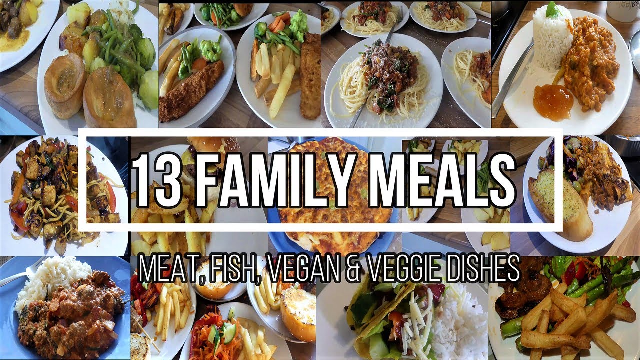 13 FAMILY MEALS WHAT'S FOR DINNER FOR A FAMILY OF 5 MEAT, VEGAN, VEGGIE, GLUTEN FREE MEAL IDEAS