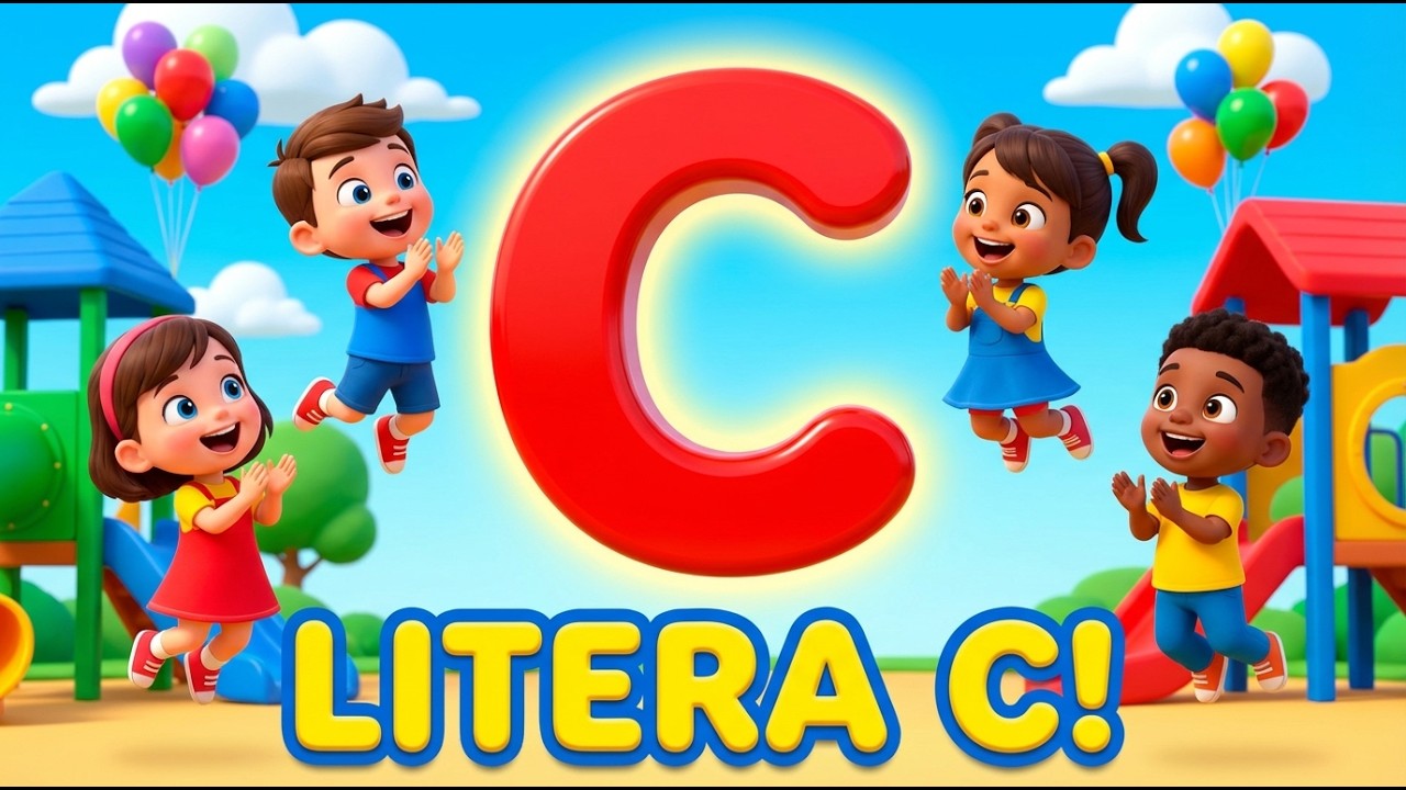 Litera C pentru Copii 🎵 | Cântec Educativ | Învață Alfabetul Ușor