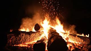 Firefly A large, intense fire burning in the dark, realistic flames flickering and spreading, glowin