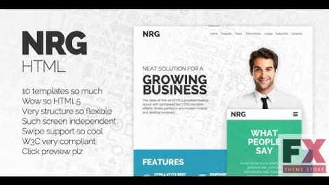 Preview NRG - Responsive HTML Template TForest