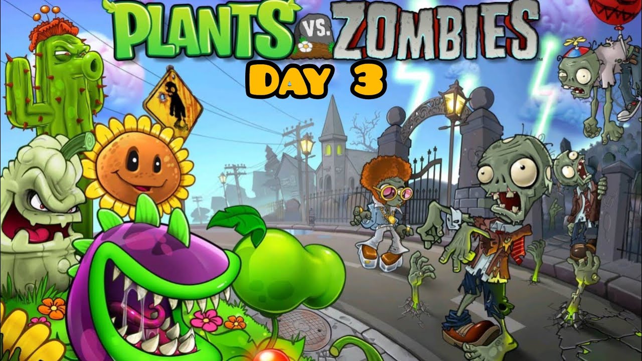 Plants vs Zombies level 3 complete gameplay video #pvz - YouTube
