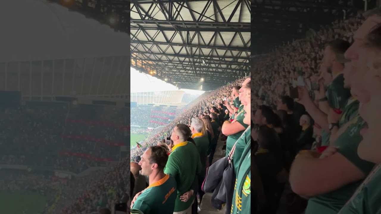 South African National Anthem at a sold out Kings Park