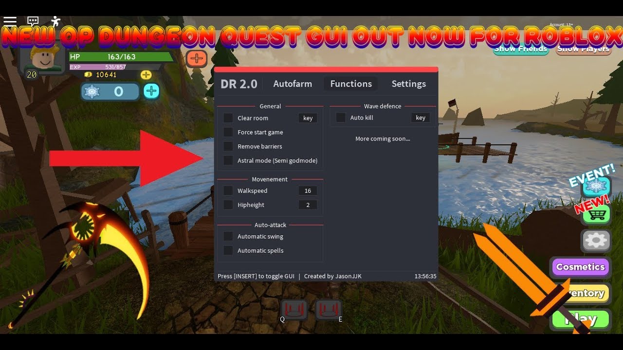 New Op Dungeon Quest Gui Out Now For Roblox Auto Clear Dungeon