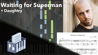 Waiting For Superman - Daughtry (Piano Tutorial)