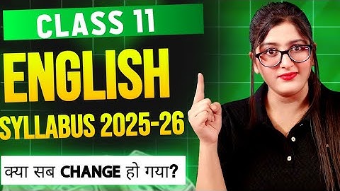 Class 11 english syllabus 2025-26