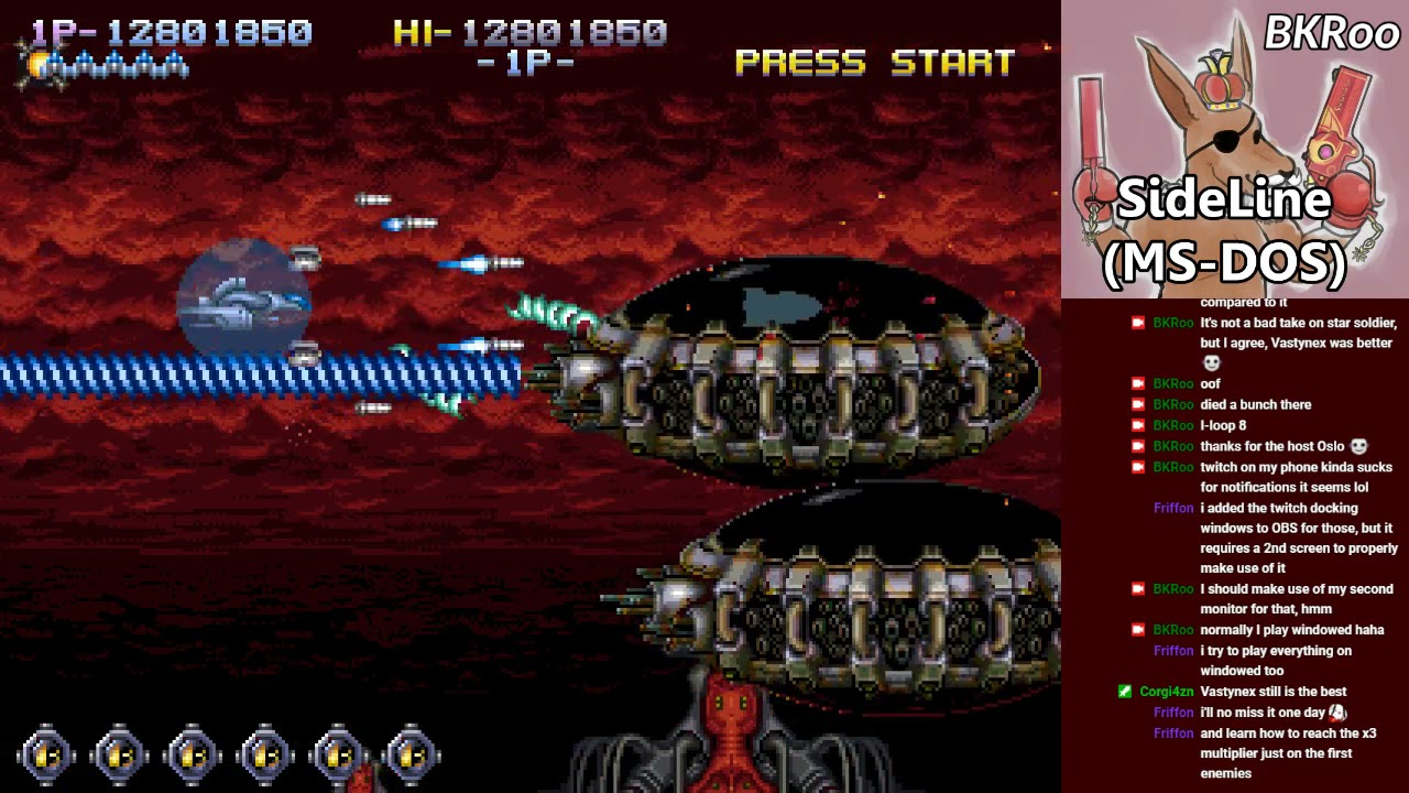 SideLine (Taiwanese MS-DOS shmup) - 1cc up to Loop 8