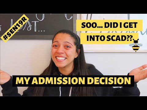 My Admission Decision for SCAD