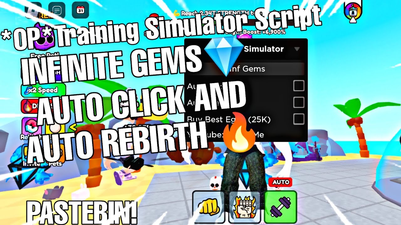 💪 Training Simulator Op Script For Android And Pc | Pastebin | Keyless ...