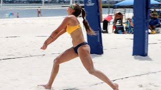 Andraka/Gathright face off  Epenesa/Miller in an Intense Women&#39;s Beach Volleyball Battle: Game One