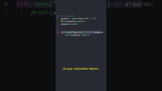Quando usar with no Python? | #shorts
