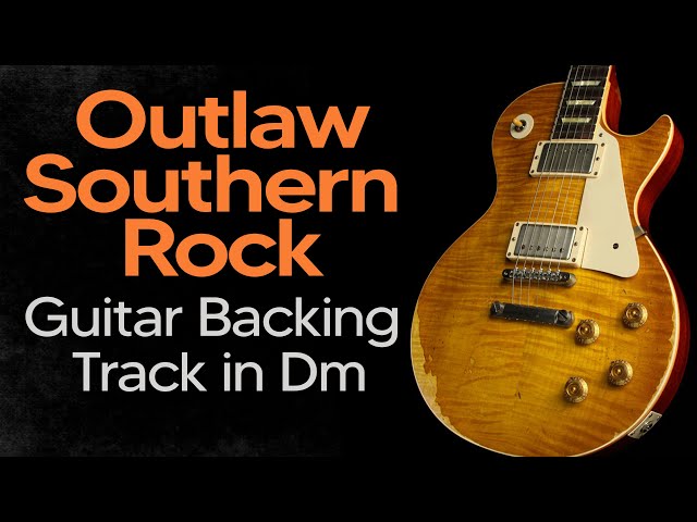 Outlaw Southern Rock Guitar Backing Track Jam in  Dm class=