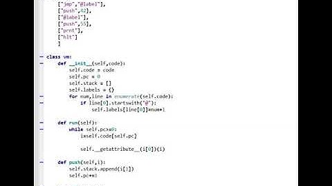 Building a stack based virtual machine with python, episode 02