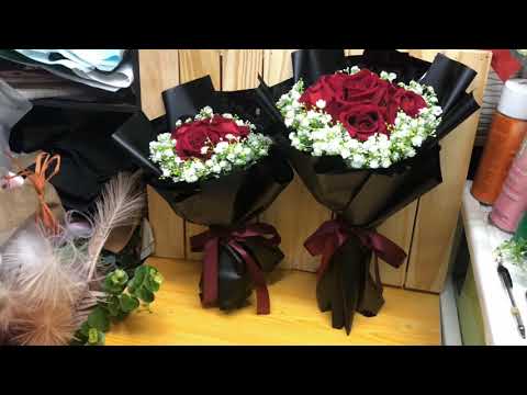 How To Wrap Rose Baby Breath Artificial Flower Bouquet 玫瑰满天星不管真花还是仿真花都好好看 Huamama Youtube