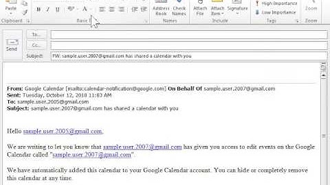 Outlook 2010 Forward a Message